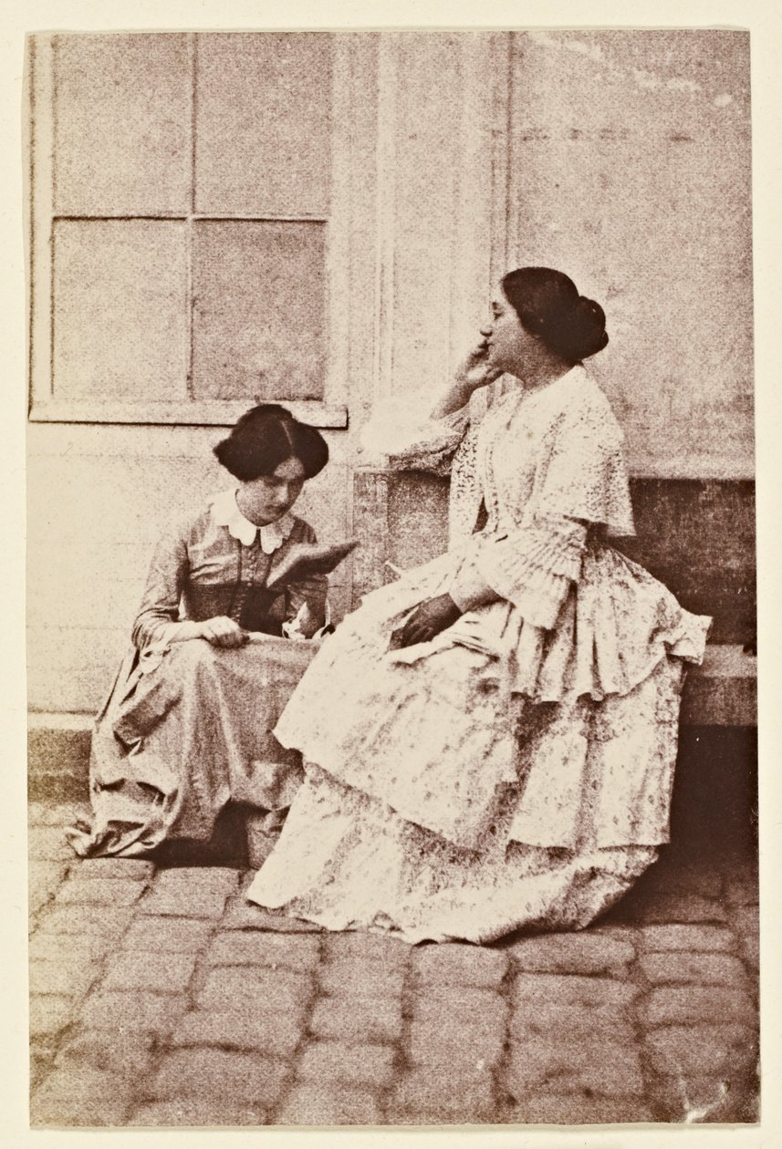 Women in a Courtyard by Charles Nègre