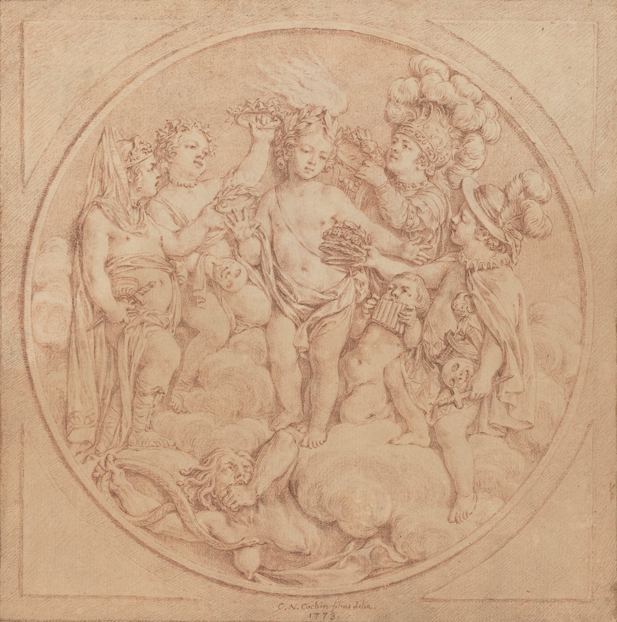 Allegory of Fame by Charles Nicolas Cochin II