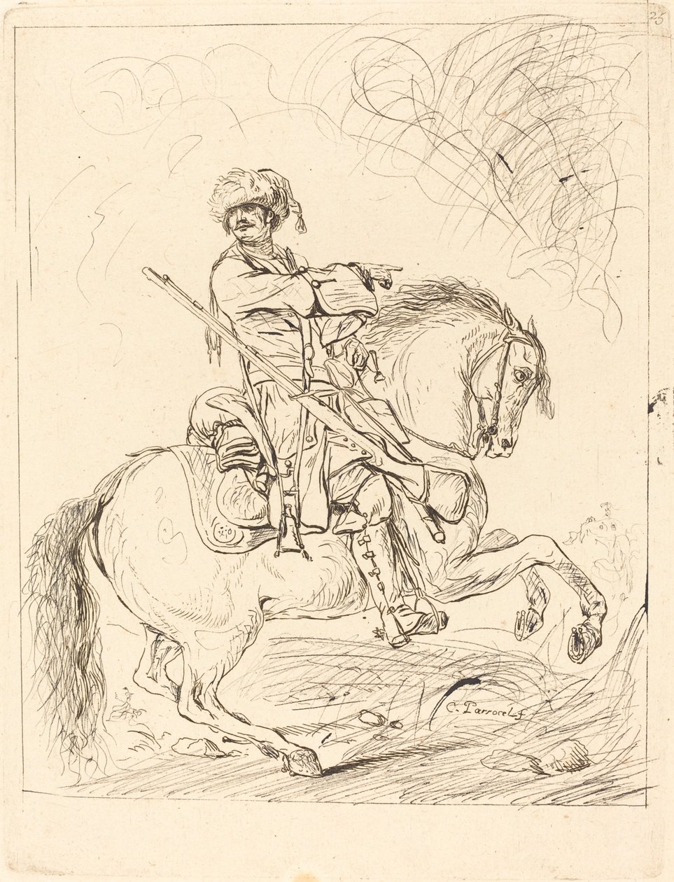 A Dragoon on Horseback by Charles Parrocel