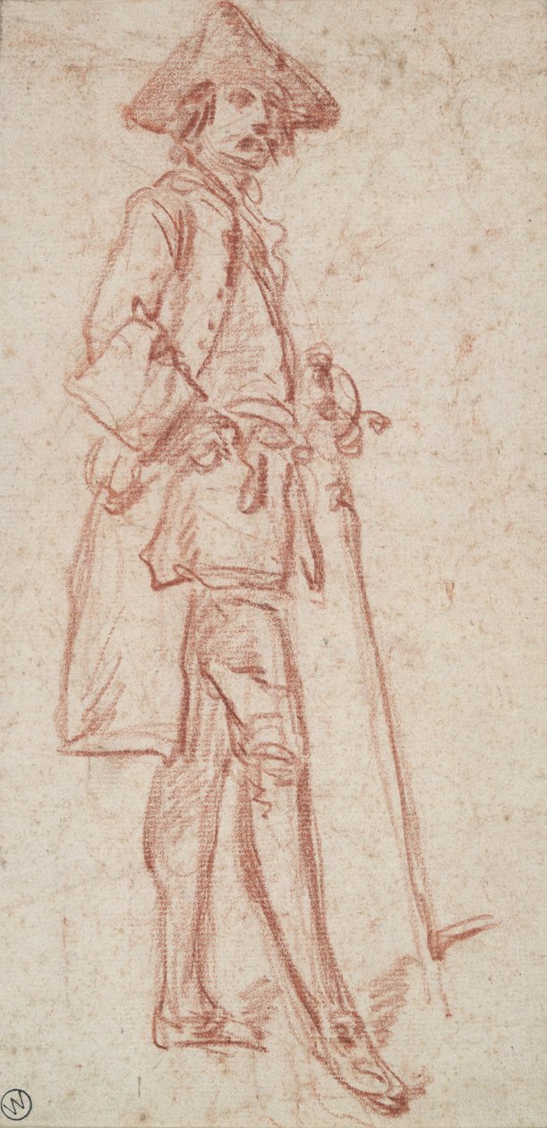 Man Standing, Holding a Sword by Charles Parrocel