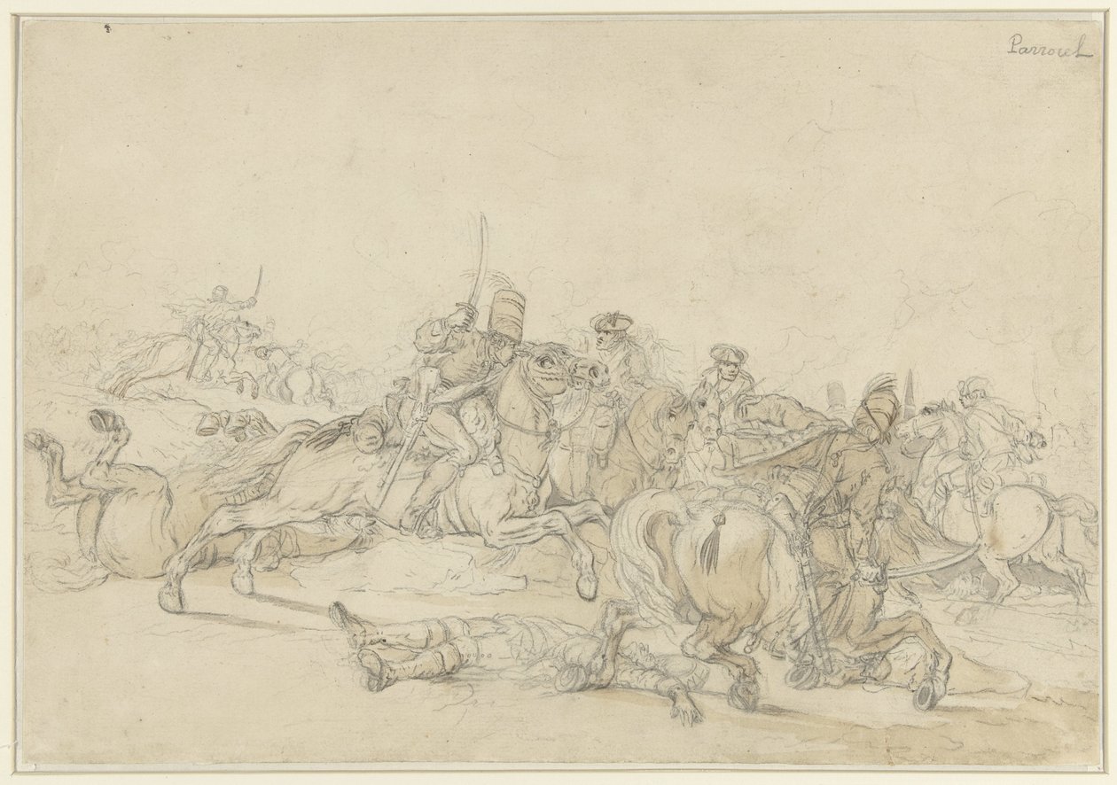 Cavalry Battle by Charles Parrocel