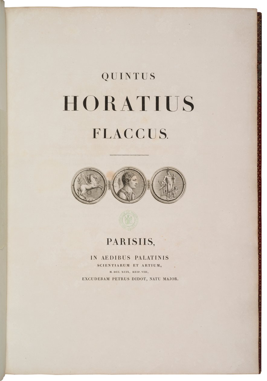 Title Page of Quintus Horatius Flaccus by Charles Percier