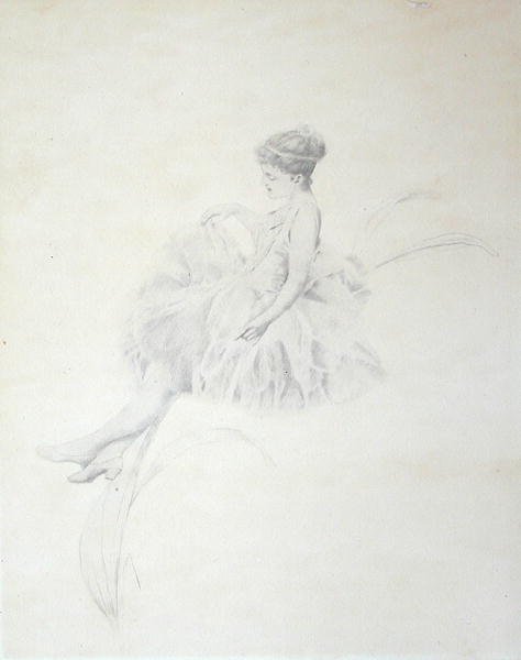 Fairy on a Lily by Charles Prosper Sainton