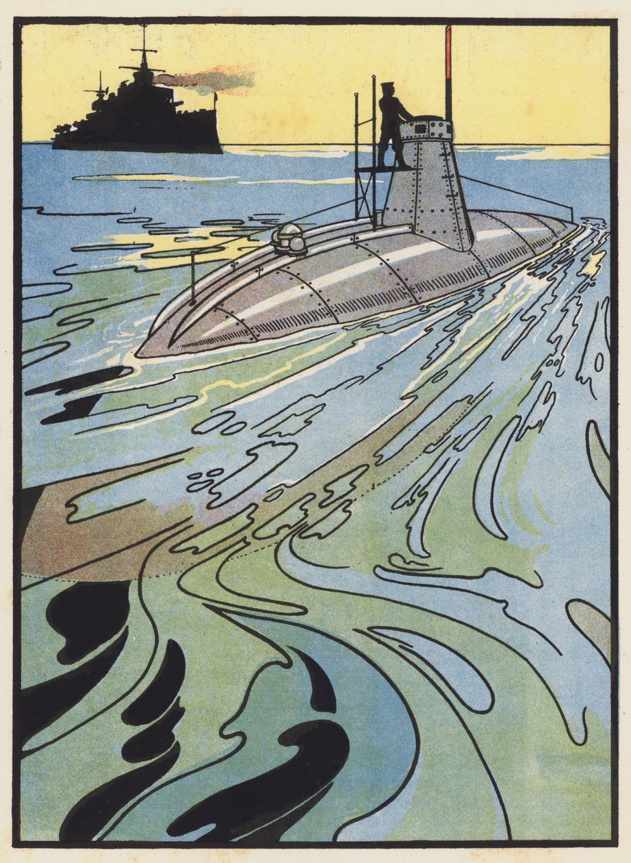 A Submarine preparing to dive by Charles Robinson