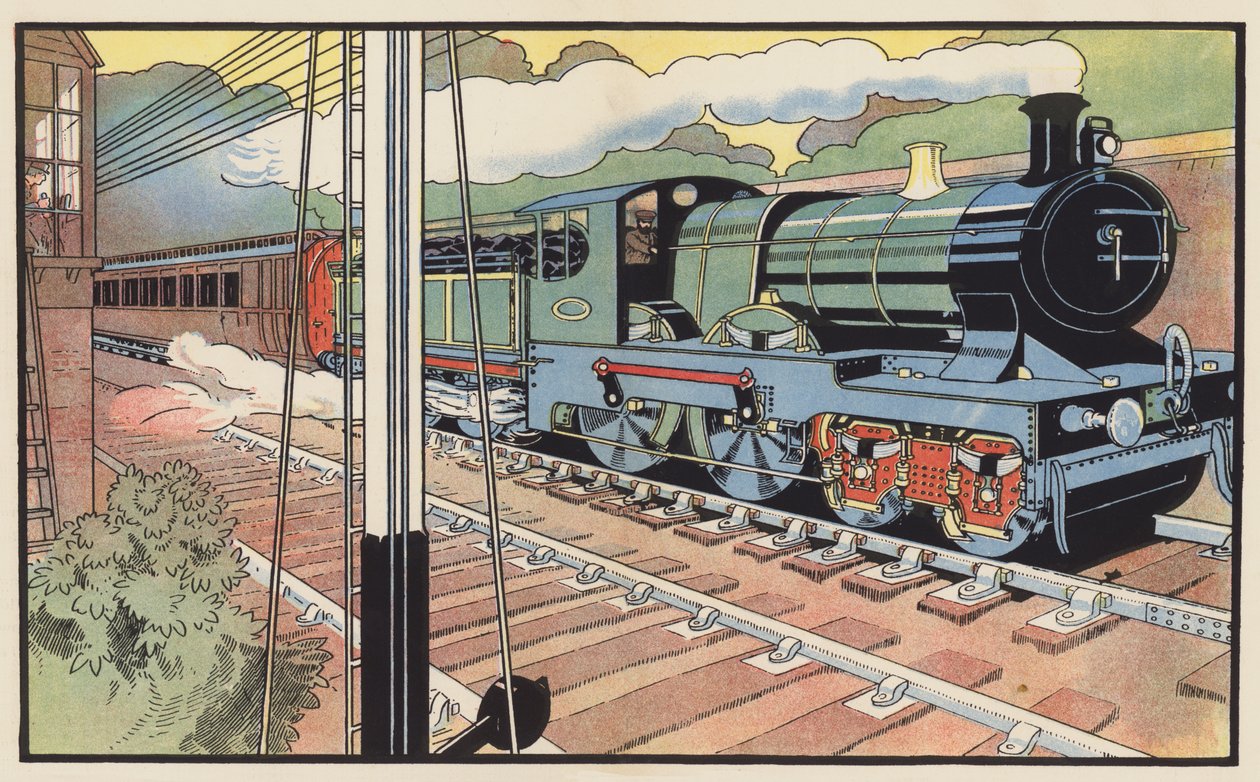 The Express Train passing a Signal-Box by Charles Robinson