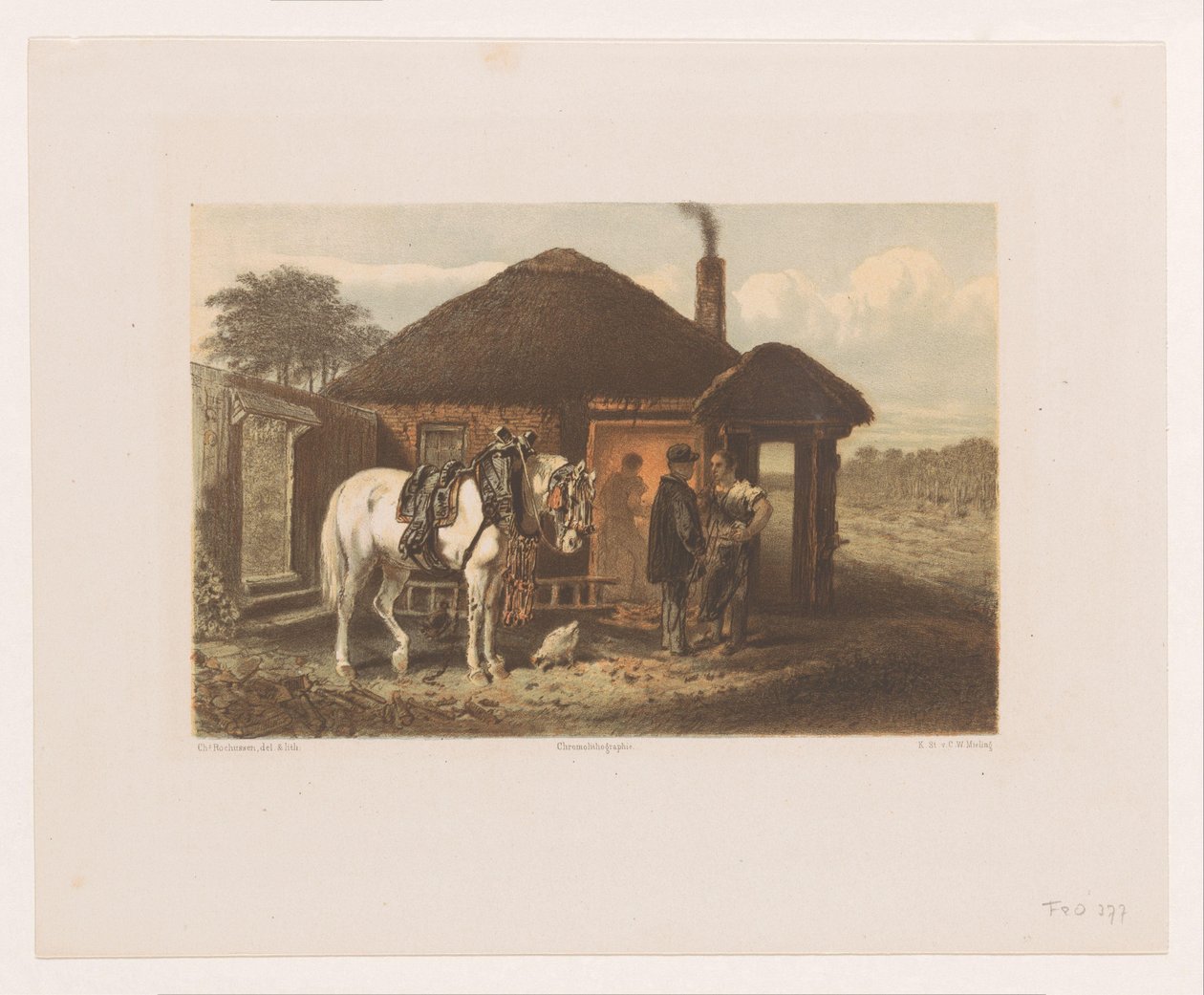 Blacksmith Talking to a Man by Charles Rochussen