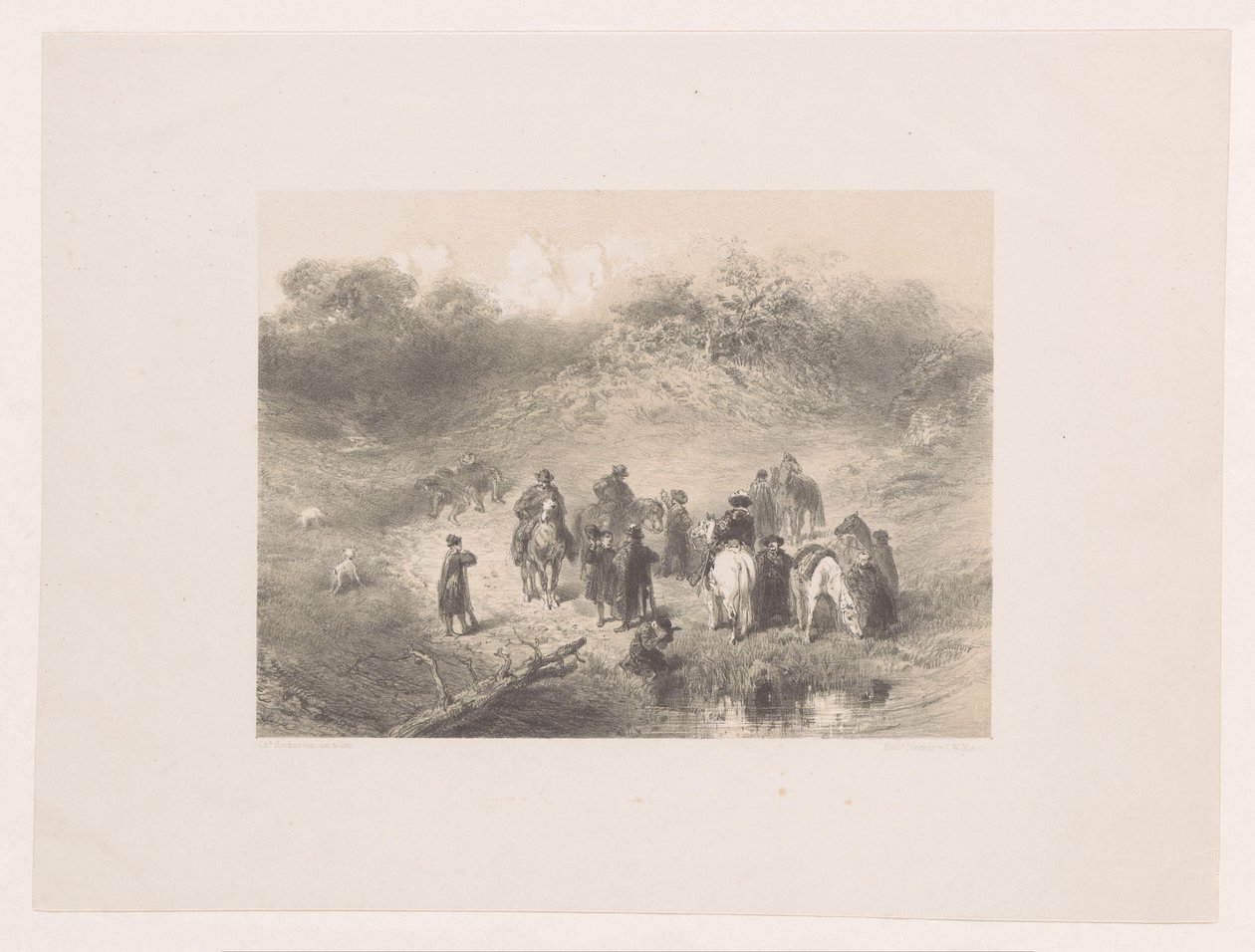 Riders in a Dune Landscape by Charles Rochussen