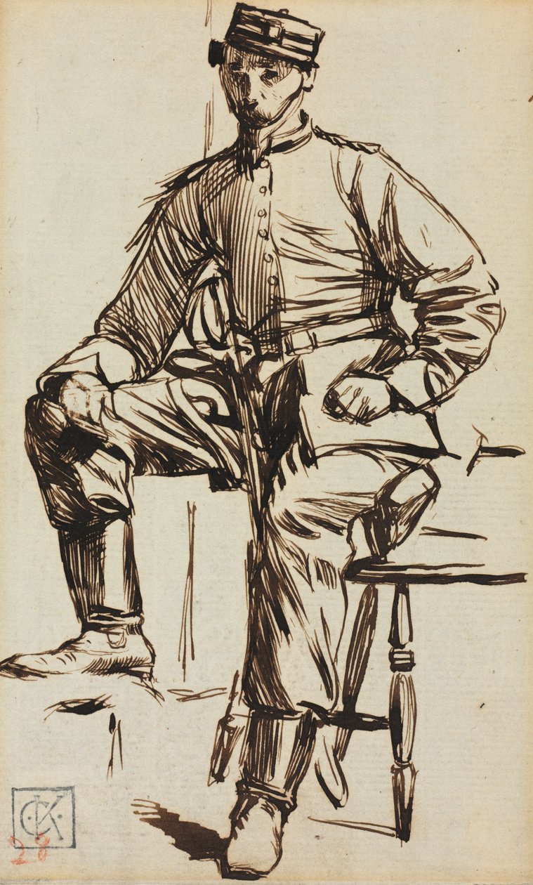 Charles Keene as a Volunteer by Charles Samuel Keene