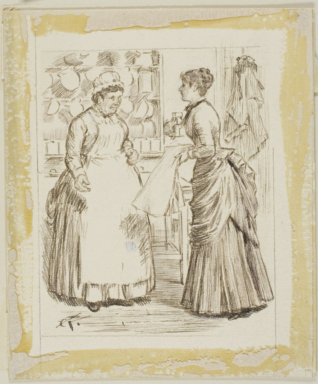In the Kitchen by Charles Samuel Keene