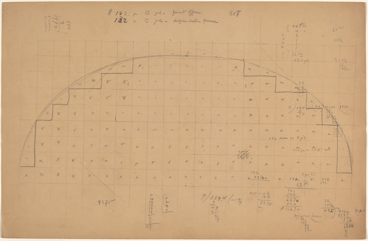 Diagram of a Lunette by Charles Sprague Pearce