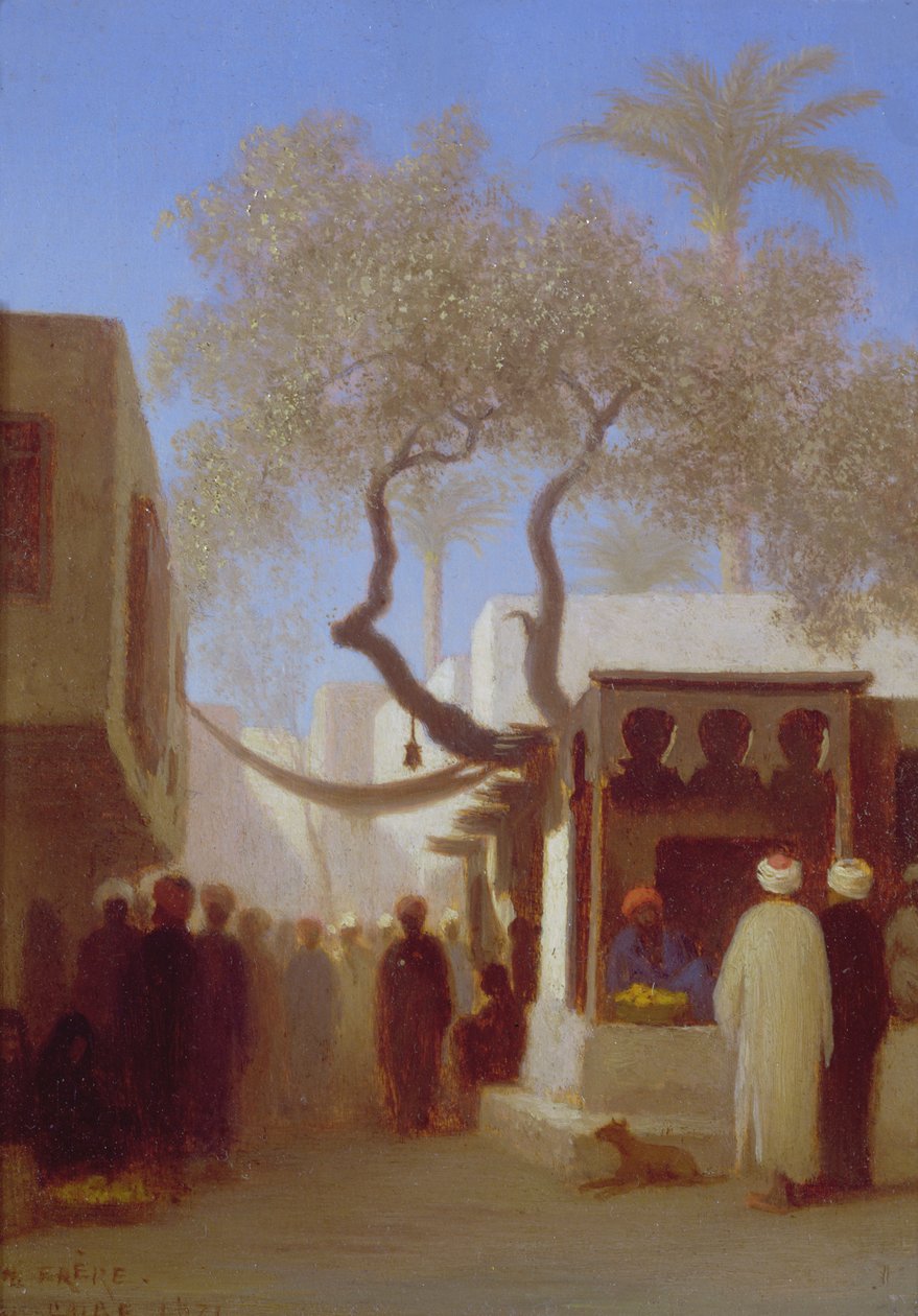 Cairo Market Scene by Charles Theodore Frere