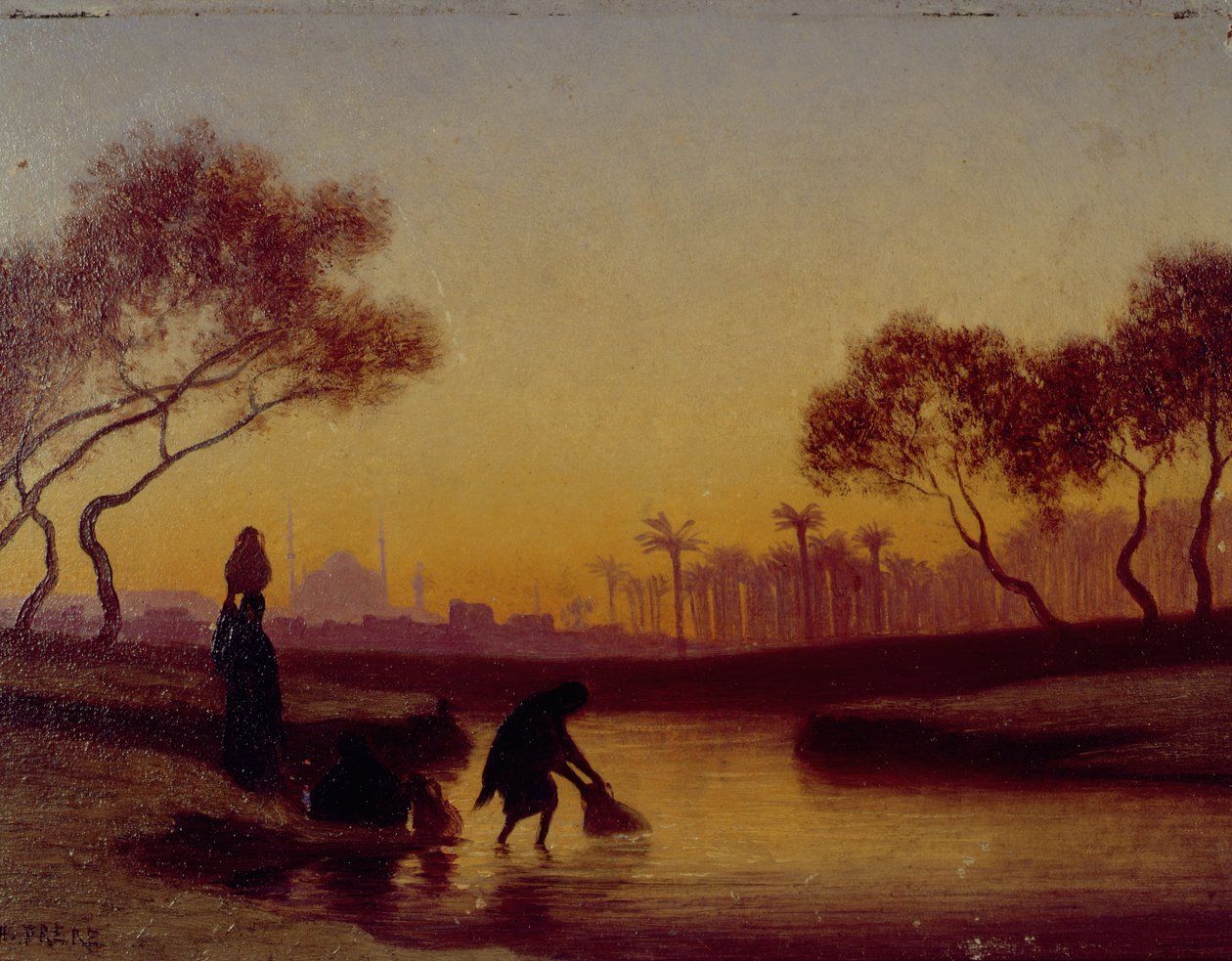 Collecting Water from the River by Charles Theodore Frere