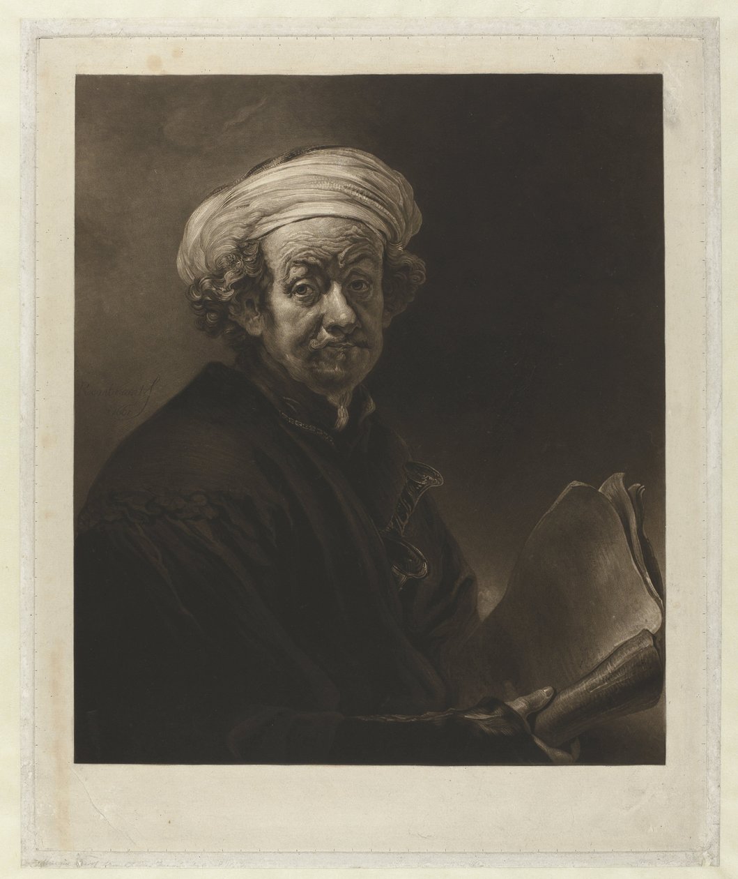 Rembrandt as Paul by Charles Turner