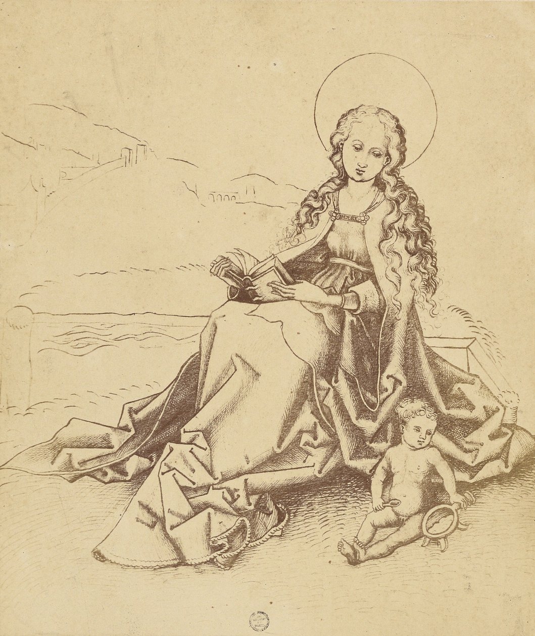 The Holy Virgin with the Child by Charles Von Bouell