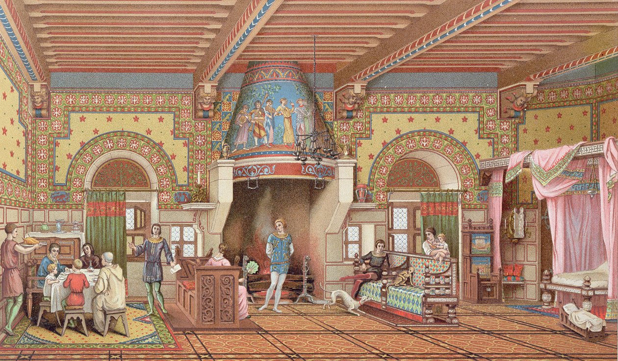 Interior of a French Castle during the Middle Ages (c. 1845) by Charpentier