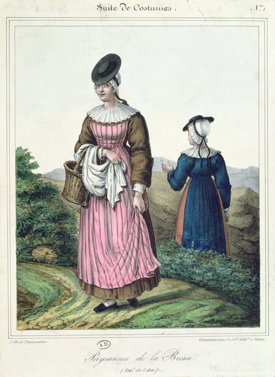 Peasant costumes from the Bresse area by Charpentier
