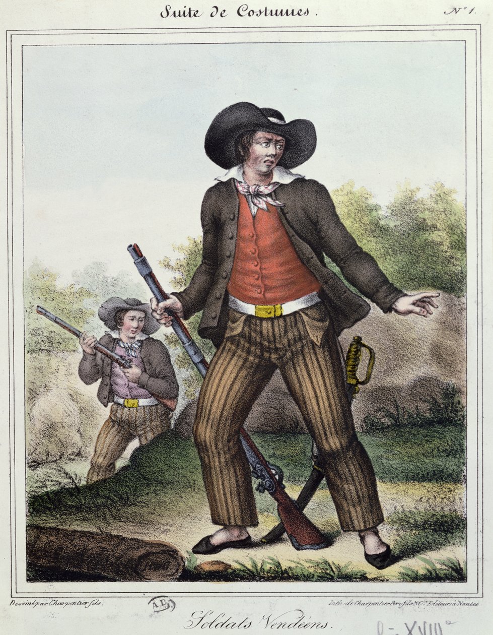 Soldiers of the Vendee at the time of the French Revolution, c.1845 by Charpentier