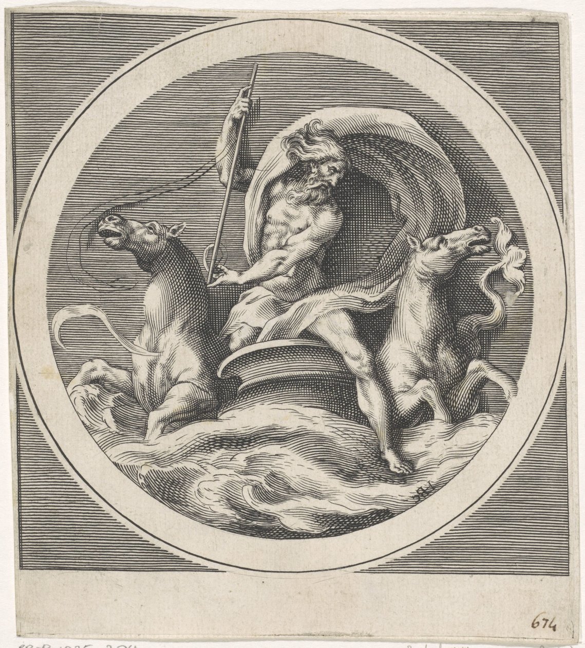 Neptune (series title: Gods and Goddesses) by Cherubino Alberti (possibly)