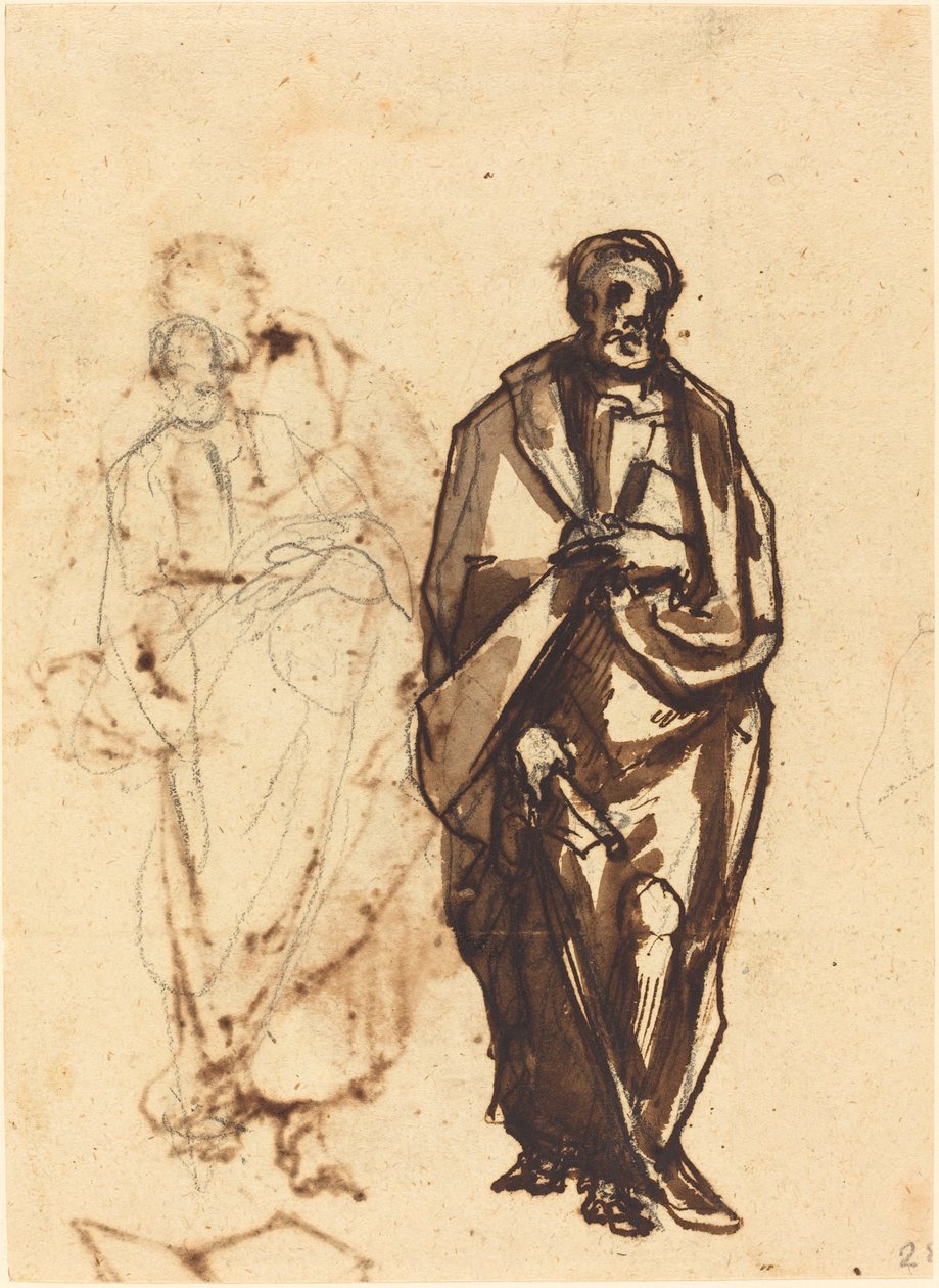 Draped Figure with a Staff by Cherubino Alberti