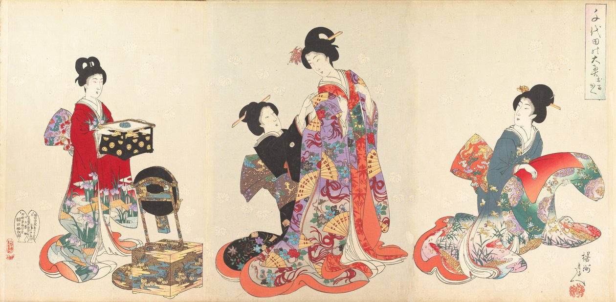 Chiyoda Castle Album of Women, 1895 by Chikanobu Yoshu