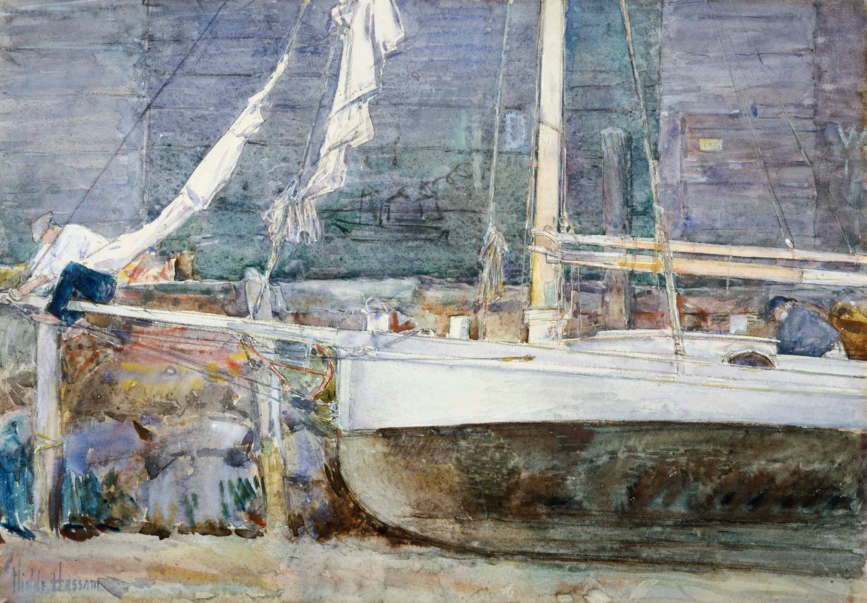 Drydock, Gloucester by Childe Hassam