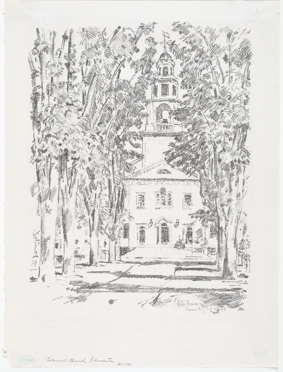 Colonial Church, Gloucester by Childe Frederick Hassam