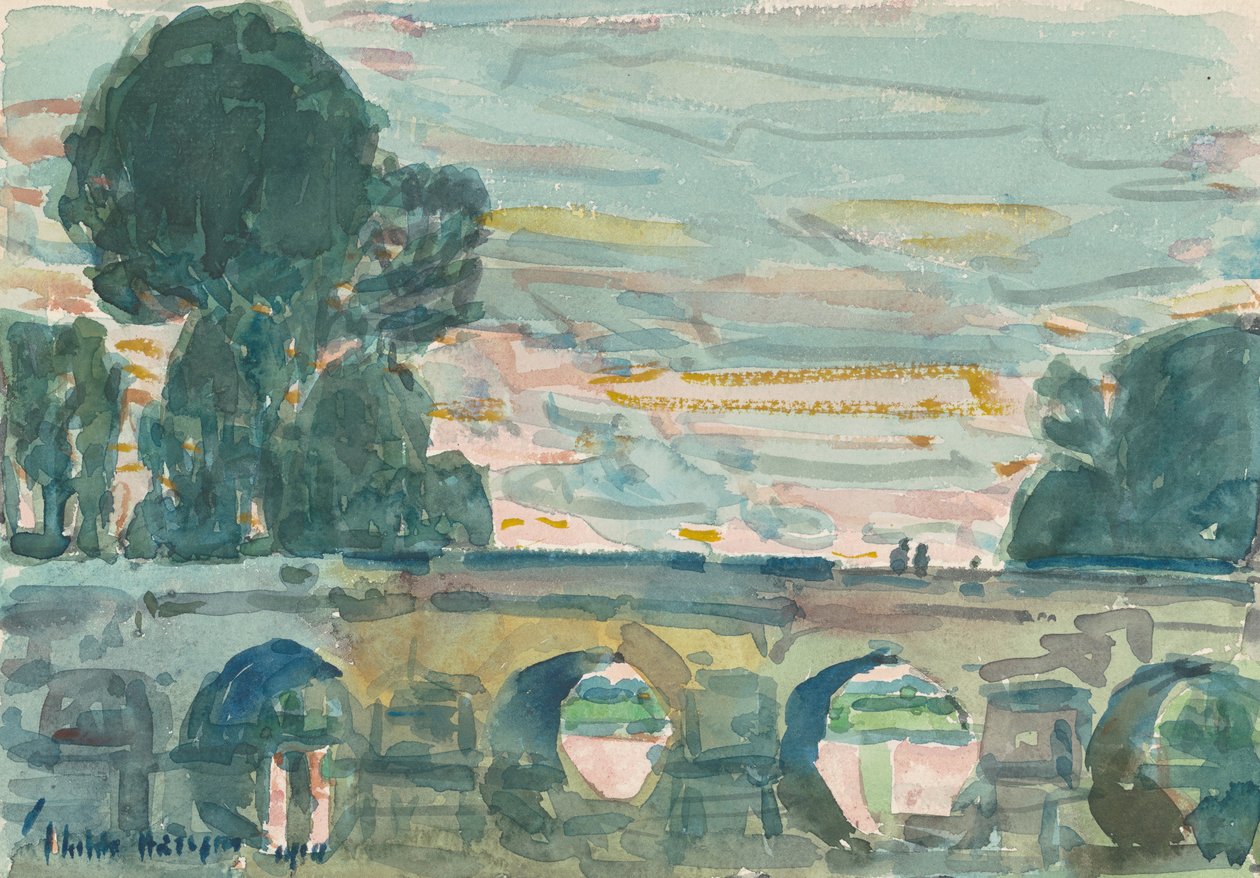 The Bridge at Grez by Childe Frederick Hassam