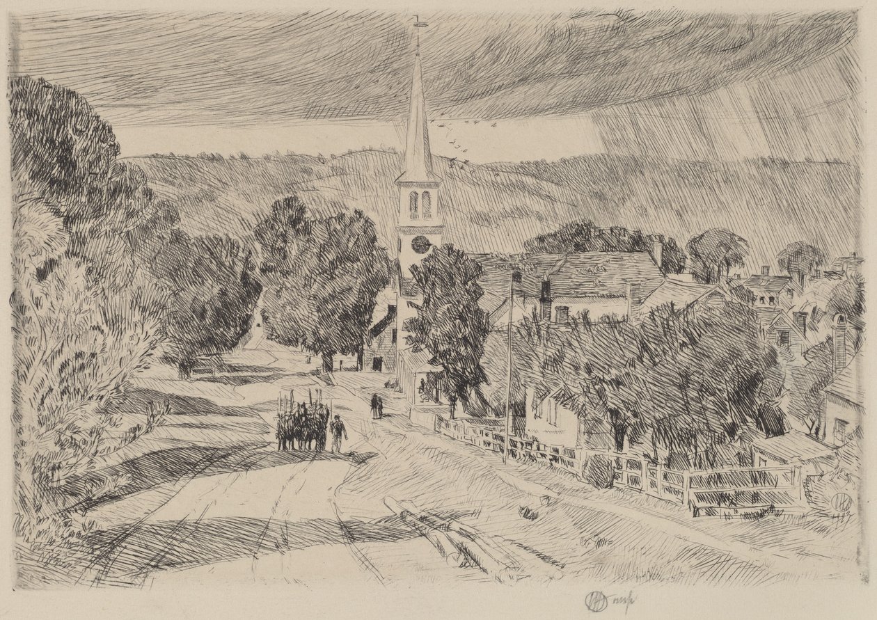 A Vermont Village by Childe Hassam
