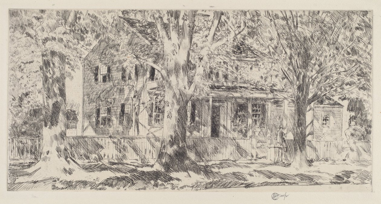 House on the Main Street, Easthampton by Childe Hassam