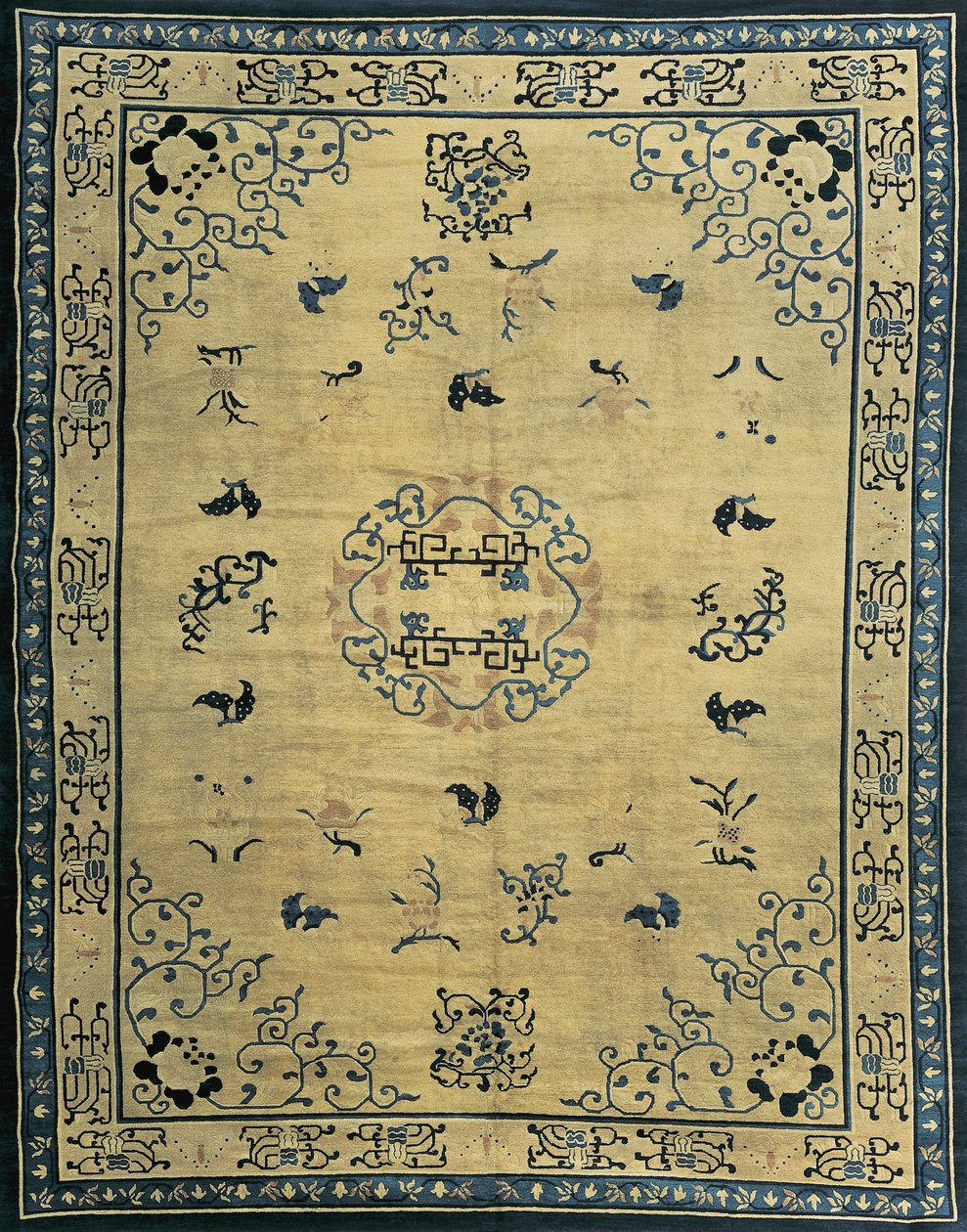 Close-up of a Beijing carpet, China by Chinese School