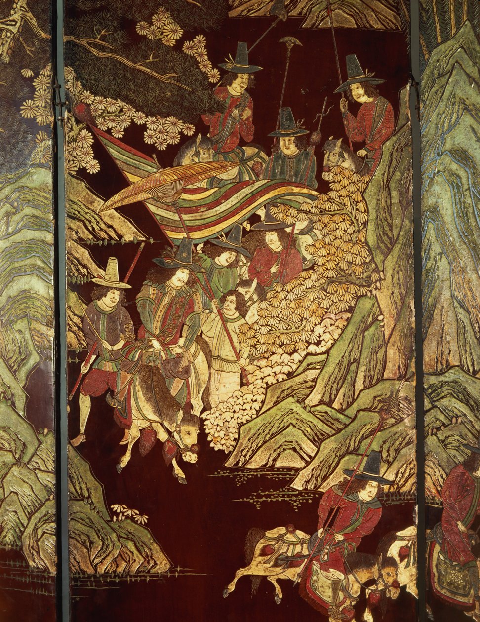 Coromandel Screen, c.1700 by Chinese School