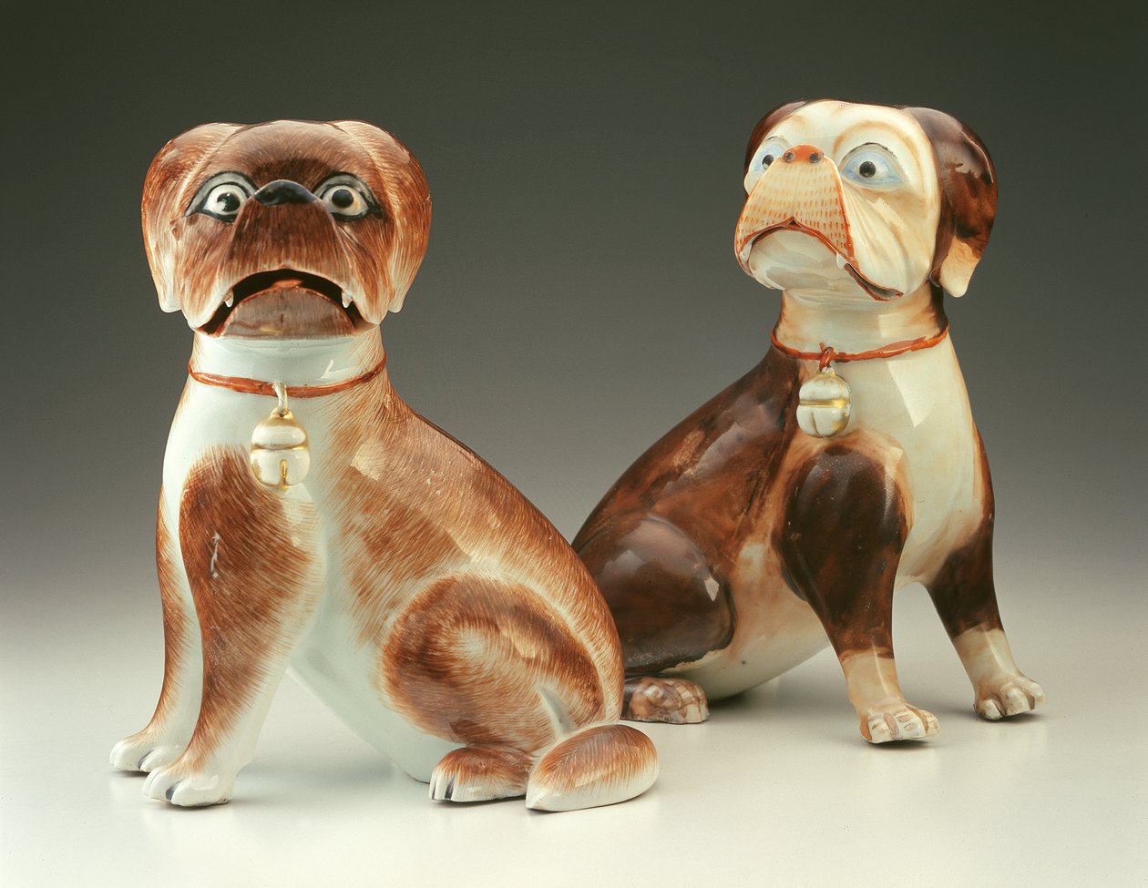 Pair of Pug Dogs by Chinese School