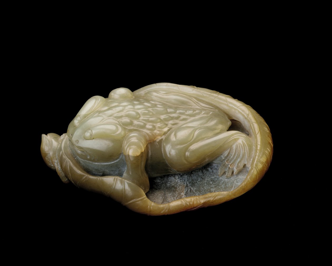 Toad on a Lotus Leaf by Chinese School