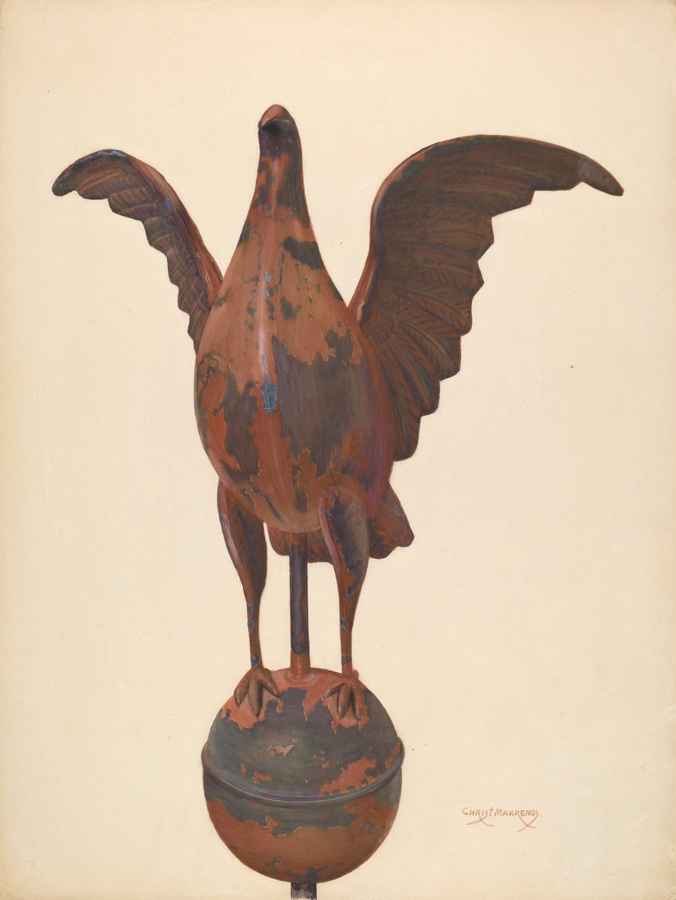 Flag-pole Finial Pigeon by Chris Makrenos