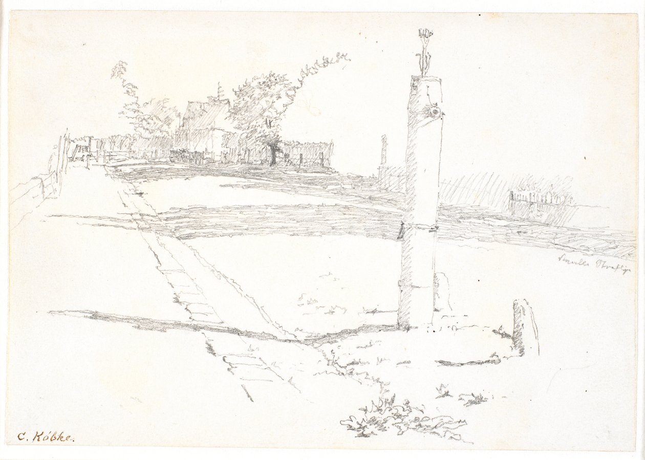The Street with the Water Pump by Christen Købke