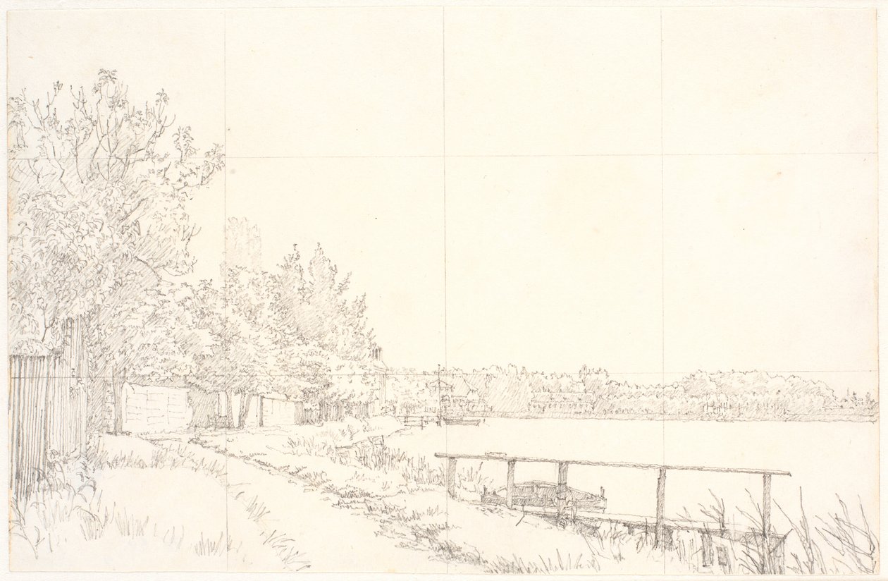 Scene of Østerbro, Seen from Dosseringen by Christen Købke