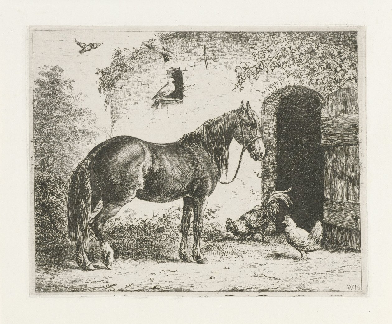 Horse with Halter by Christiaan Wilhelmus Moorrees