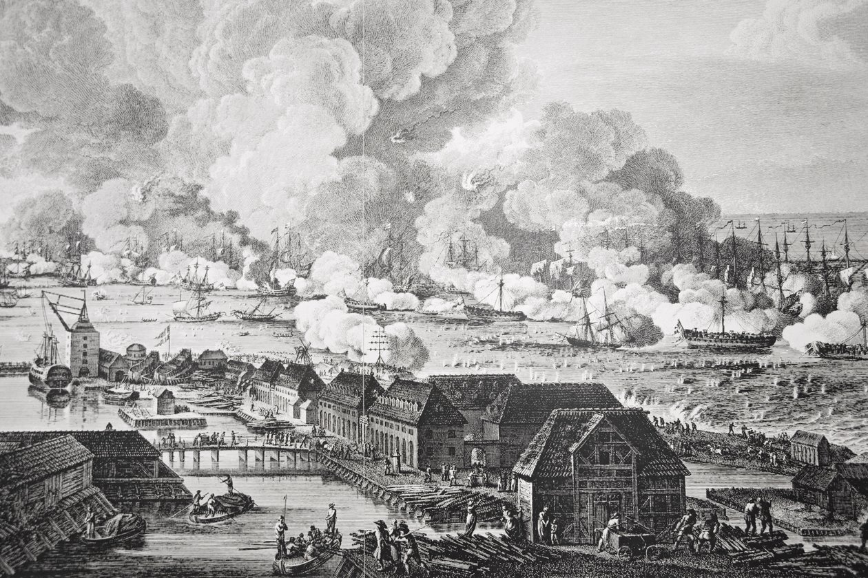 The Battle of Copenhagen, 2nd April 1801 by Christian August Lorentzen