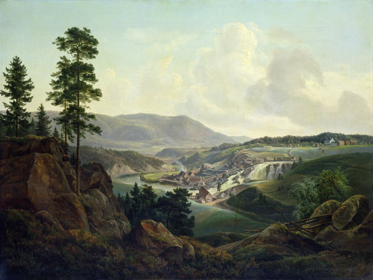 Saw Mill in Norway by Christian Ernst Bernhard Morgenstern