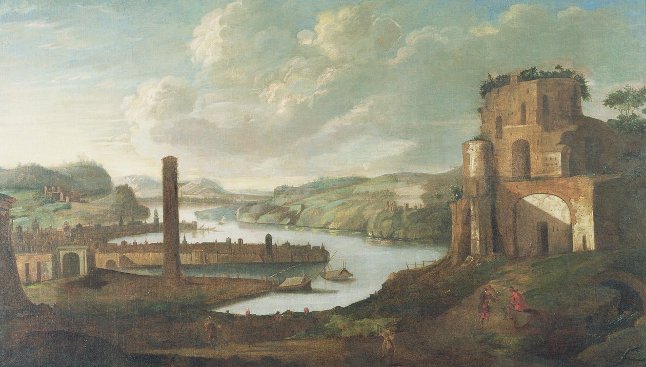 Port Scene by Christian Georg Schutz