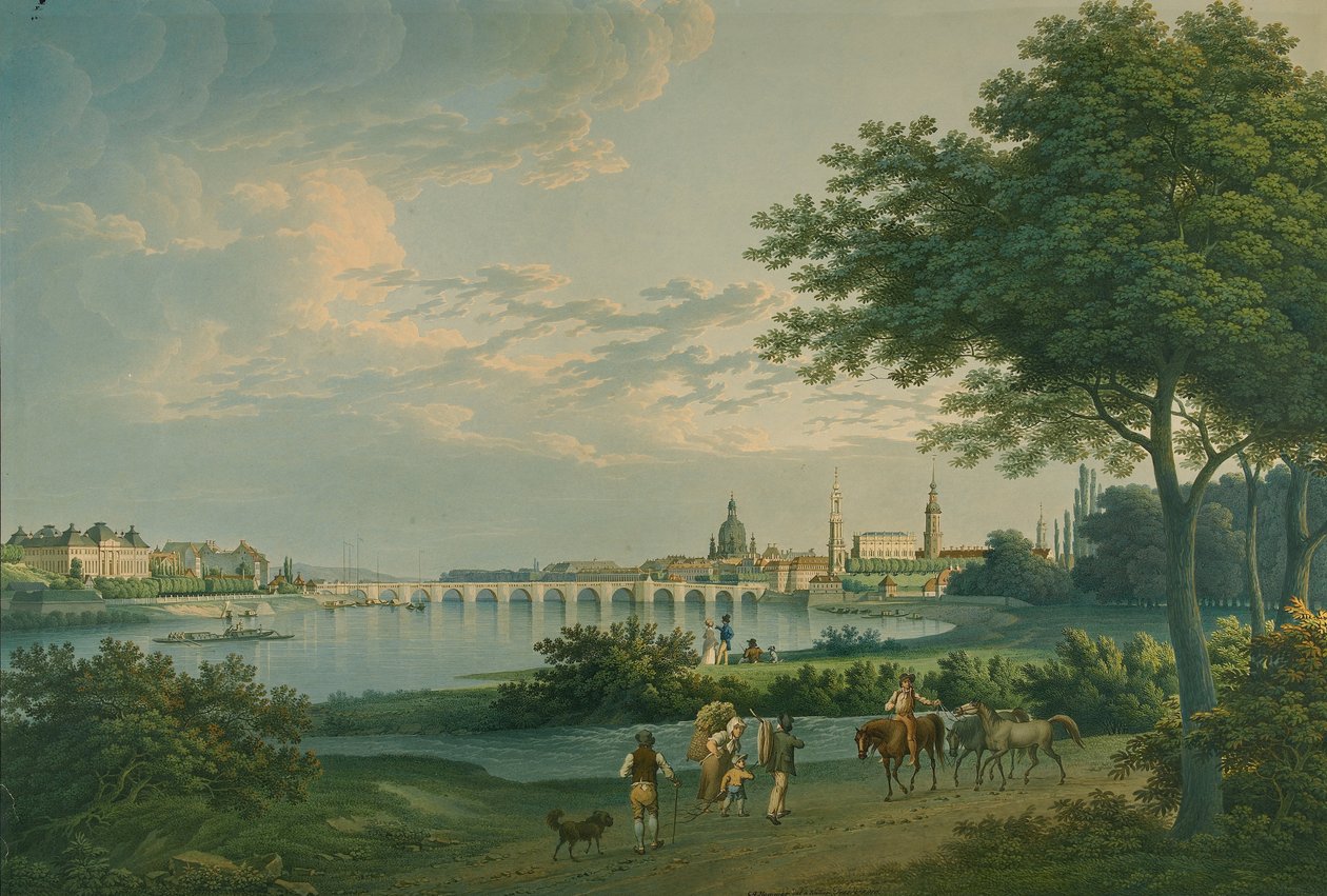 View of Dresden by Christian Gottlob Hammer