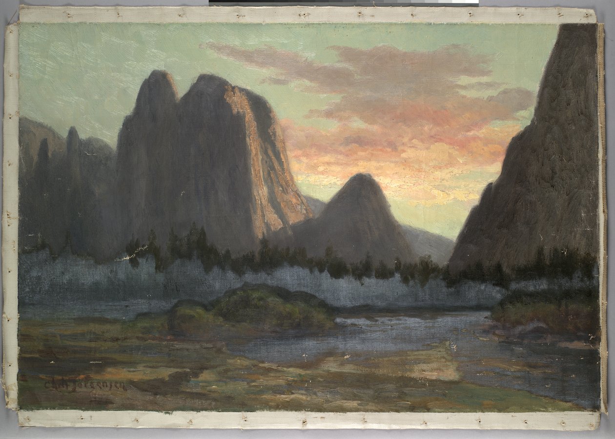 Yosemite View, Sunset, c.1899 by Christian Jorgensen