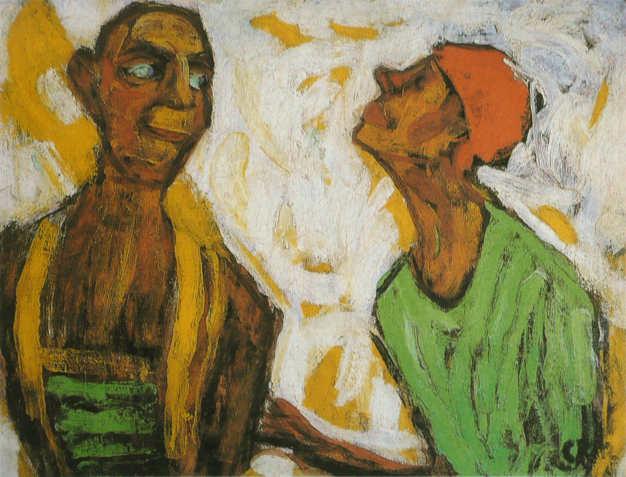 Conversation of Clowns by Christian Rohlfs