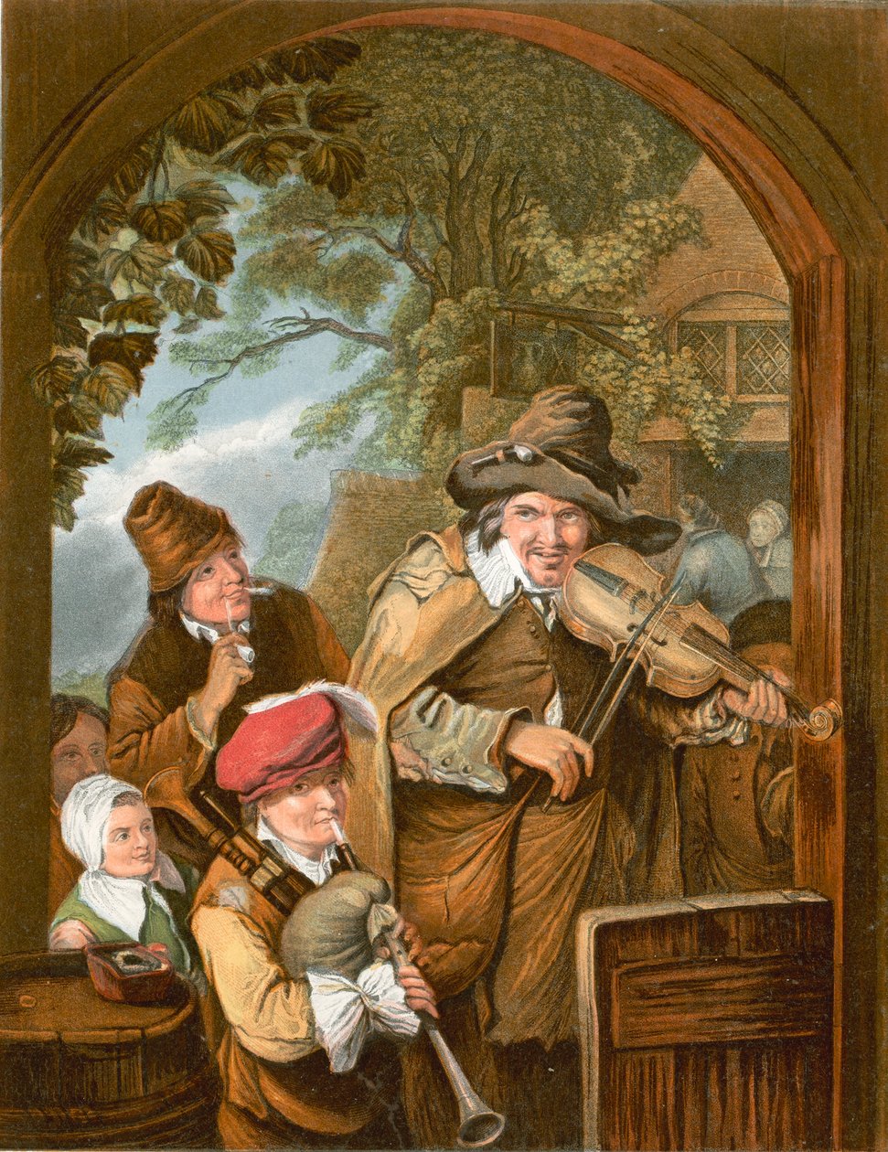 The itinerant musicians by Christian Wilhelm Ernst Dietrich