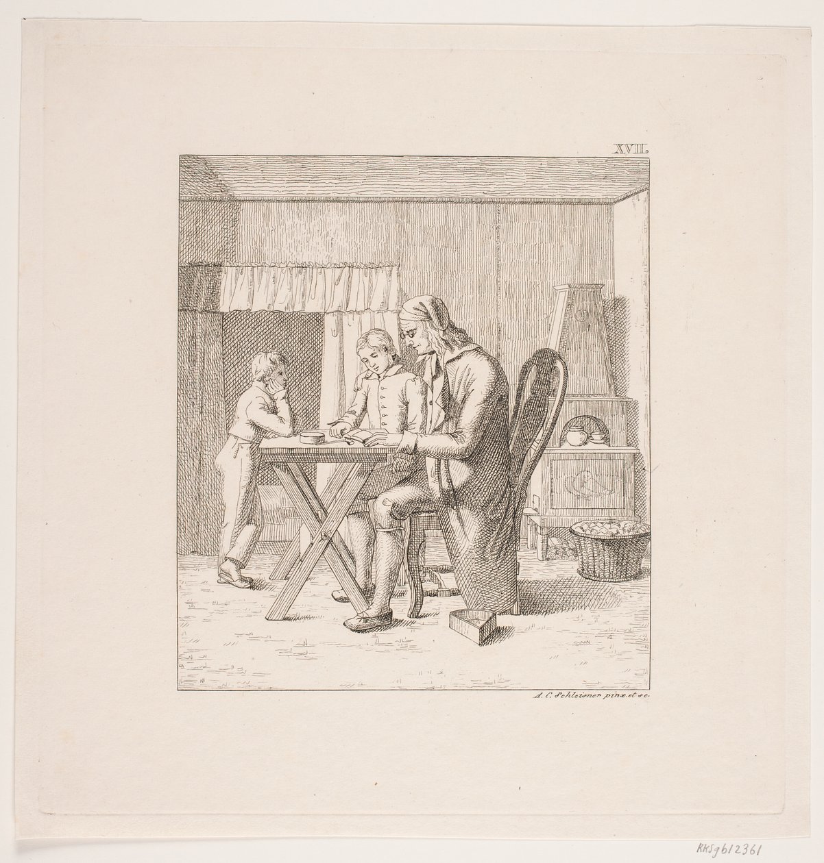 Teacher and Two Boys by Christian Andreas Schleisner