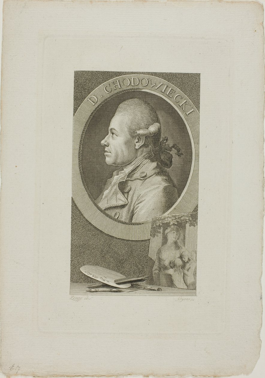 Portrait of Daniel Chodowiecki by Christian Gottlieb Geyser