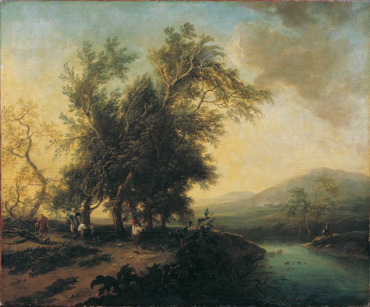 Landscape with Staffage by Christian Hilfgott Brand