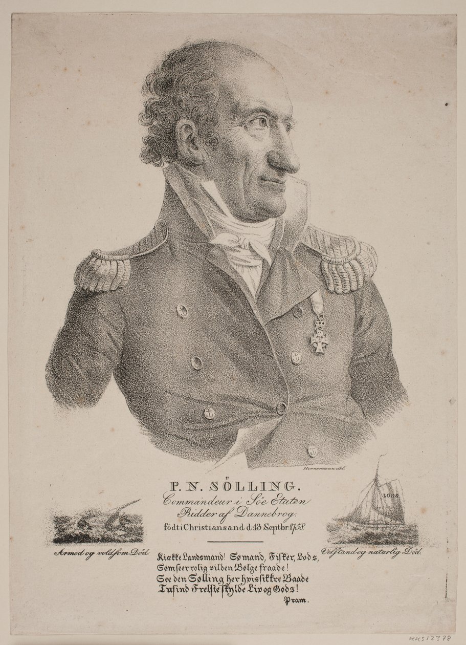 Portrait of Commander Sølling by Christian Hornemann