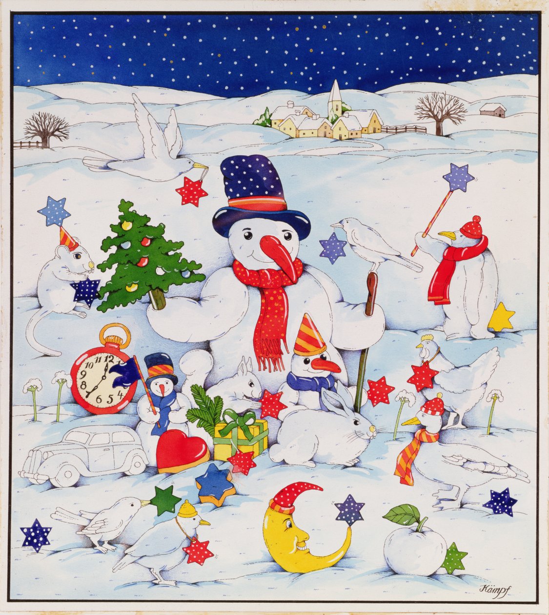 Snowman and Friends by Christian Kaempf