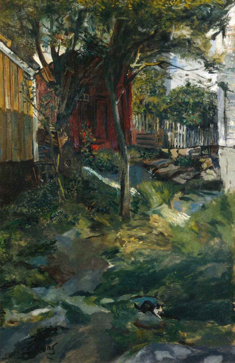 Street in Brekkestø by Christian Krohg